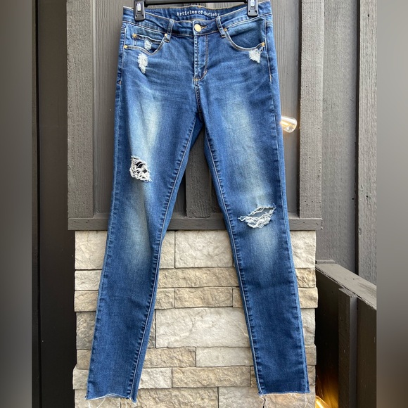 Articles Of Society Denim - Articles Of Society Distressed Skinny Jeans in Blue